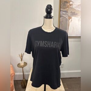 Black Gymshark T-Shirt | Black on Black | Medium